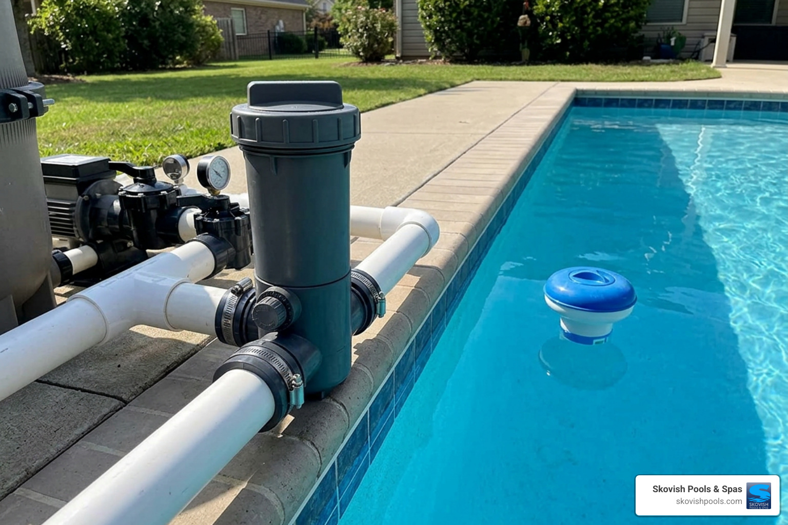 Automatic chemical feeder and floating pool chlorinator Automatic chemical feeder and floating pool chlorinator
