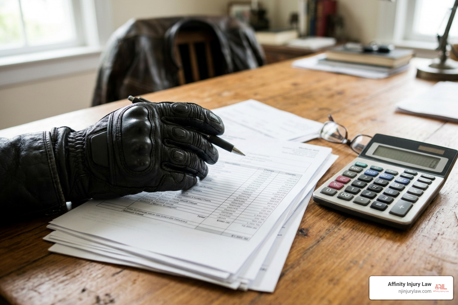 medical treatment bills and loss calculations for motorcycle injury claim