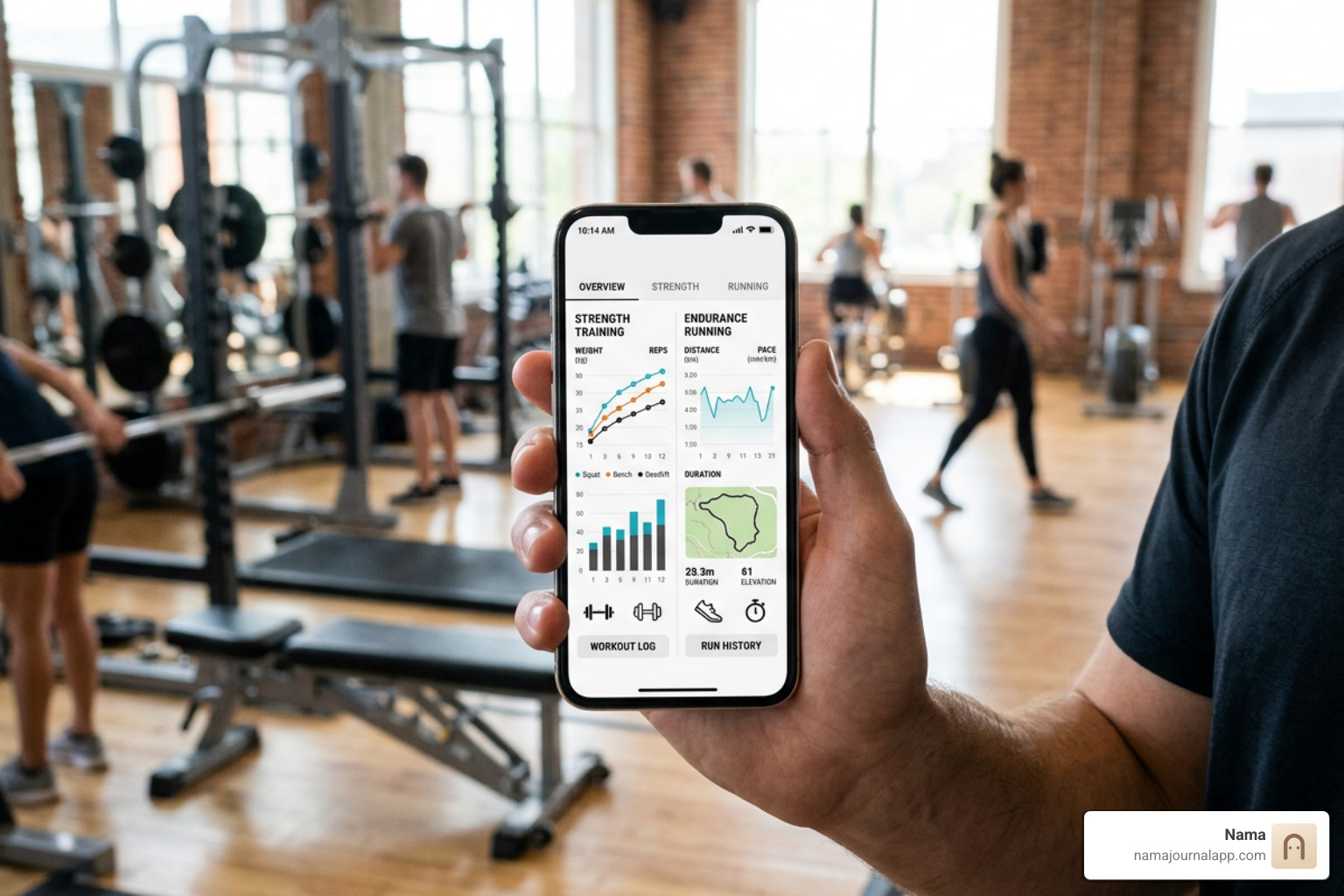 Hybrid training dashboard tracking strength progression and endurance running pace Hybrid training dashboard tracking strength progression and endurance running pace