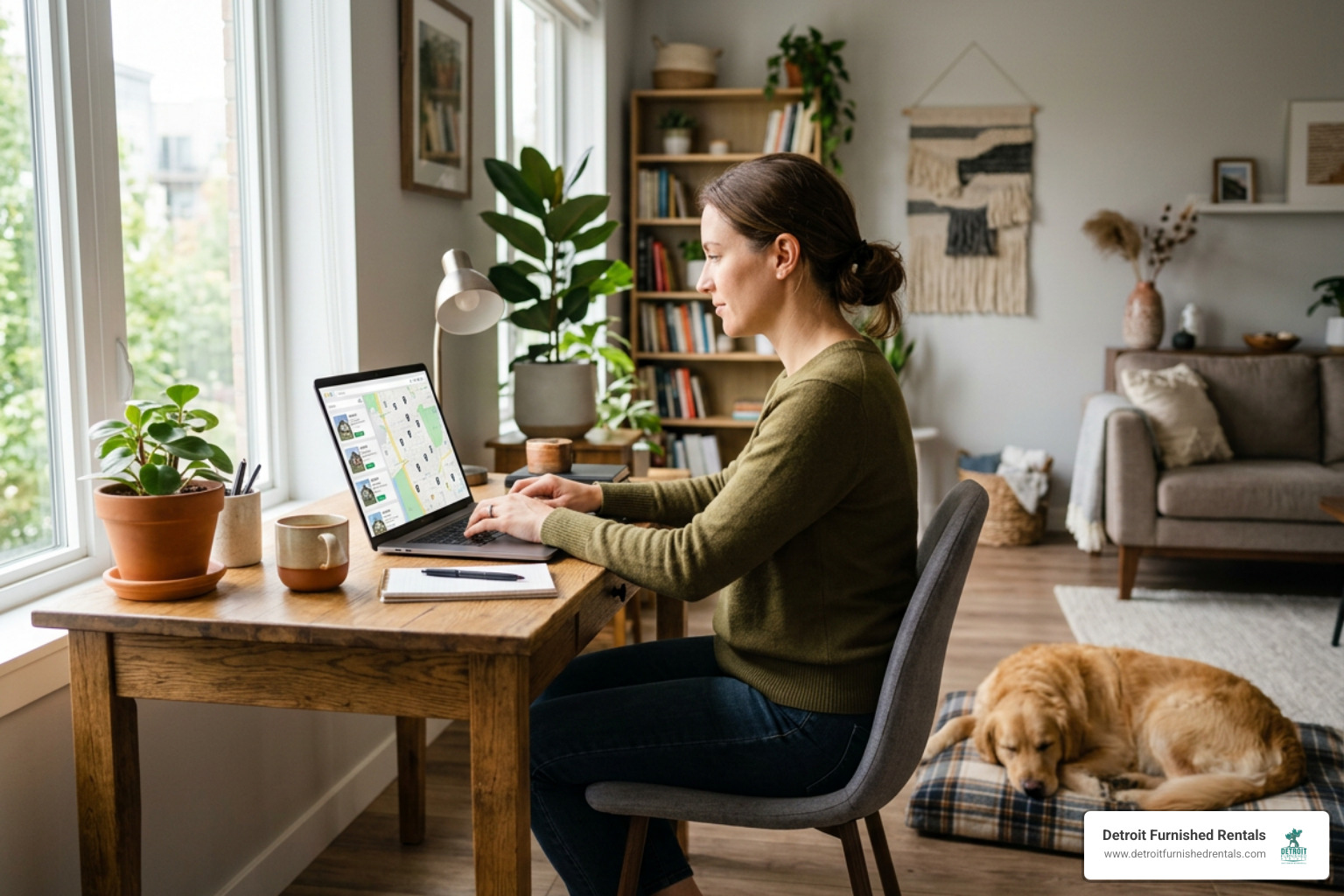 person using laptop map search for pet friendly housing person using laptop map search for pet friendly housing