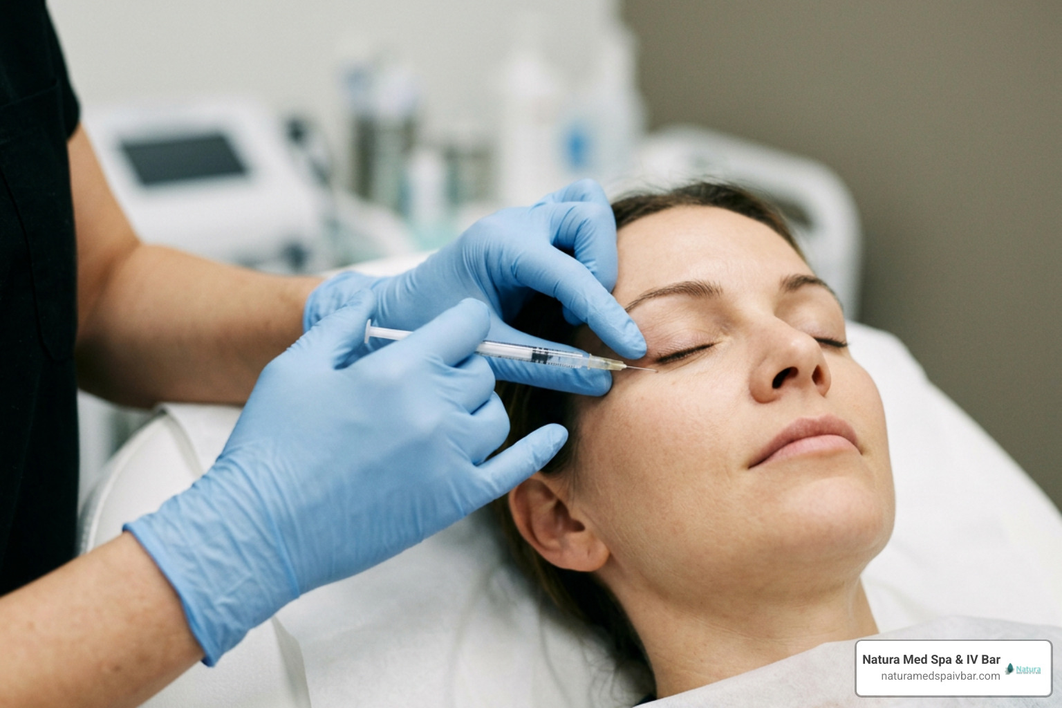 Precise micro-injection placement beneath the lower lash line Precise micro-injection placement beneath the lower lash line
