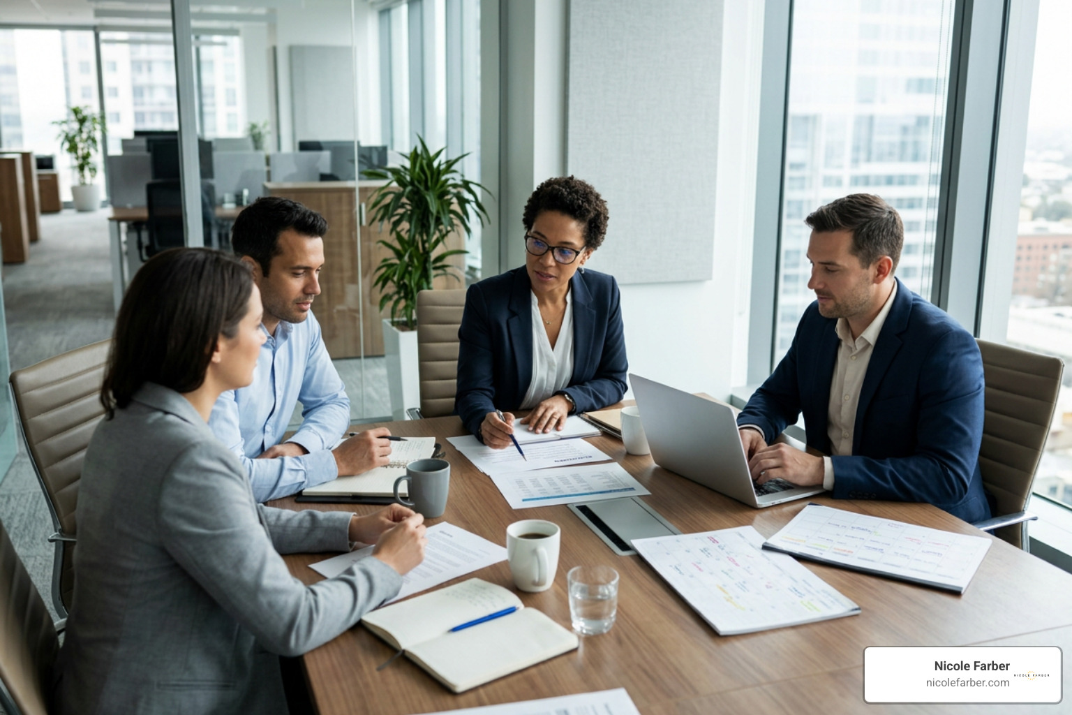 Corporate event organizers planning conference agenda and budget Corporate event organizers planning conference agenda and budget
