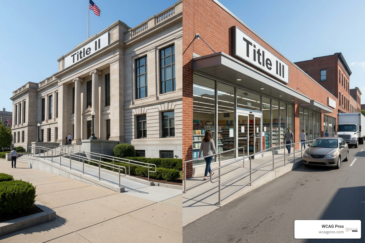 Comparison of Title II public sector and Title III commercial spaces Comparison of Title II public sector and Title III commercial spaces
