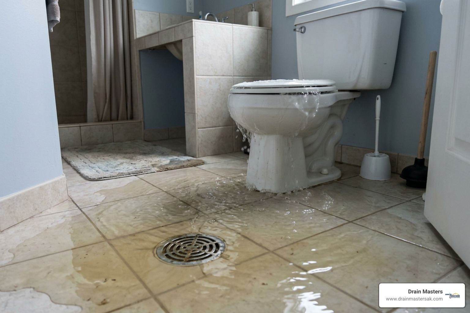 gurgling toilet and floor drain