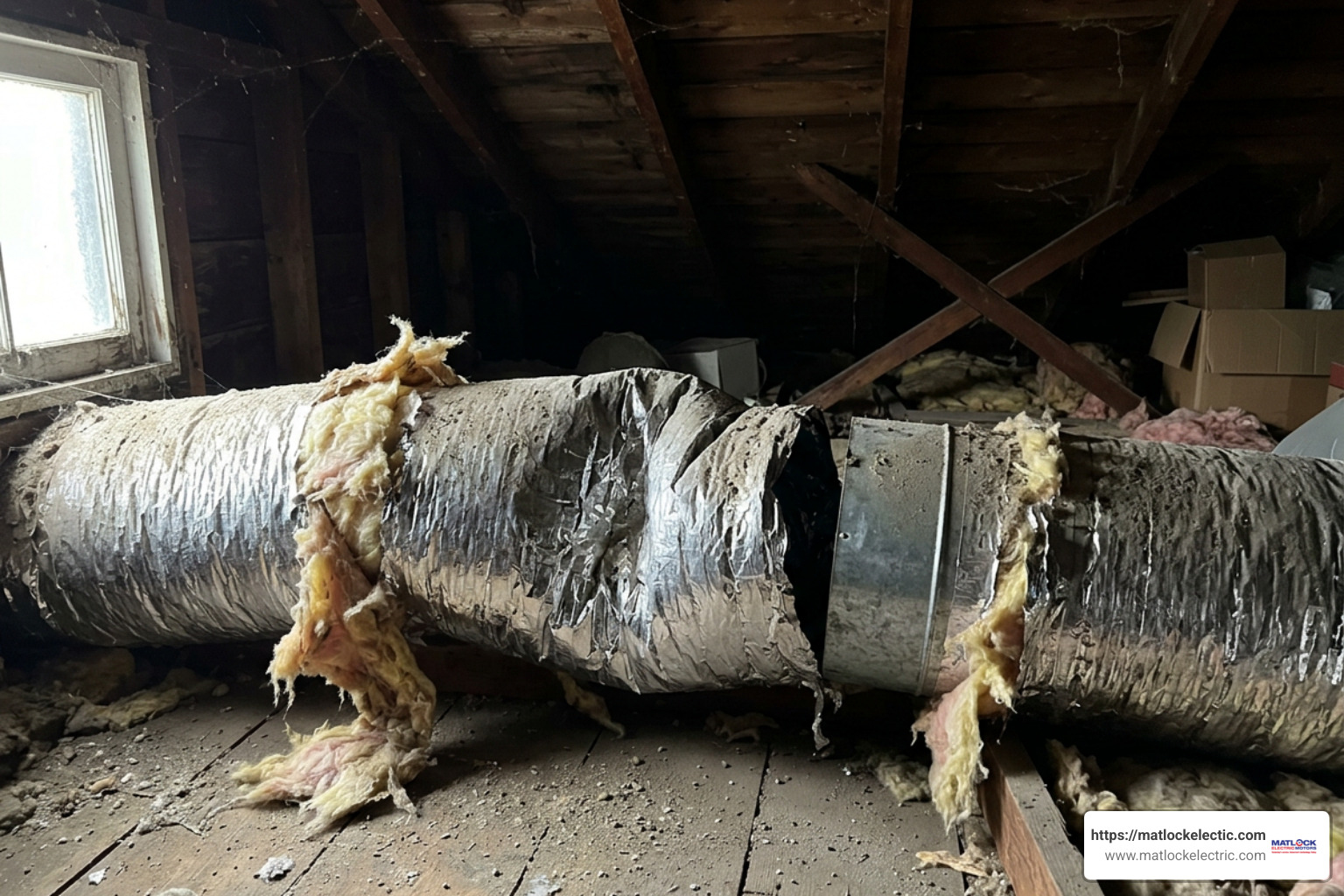 Inspection of damaged and crushed flexible ductwork