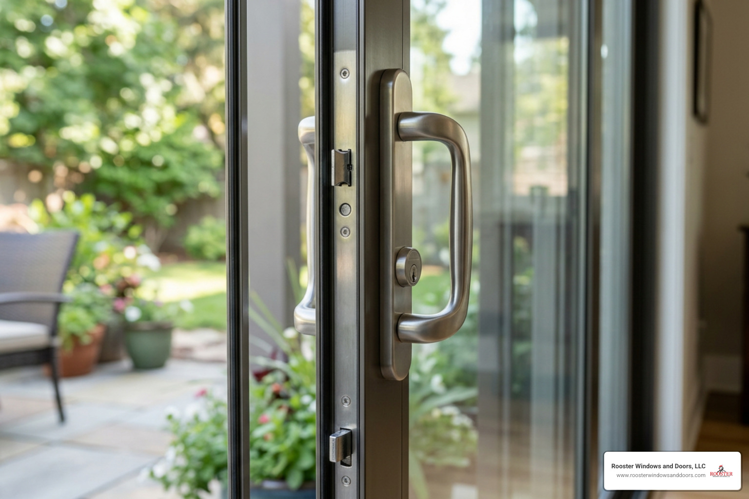 Modern sliding door handle and multi-point mortise security lock Modern sliding door handle and multi-point mortise security lock