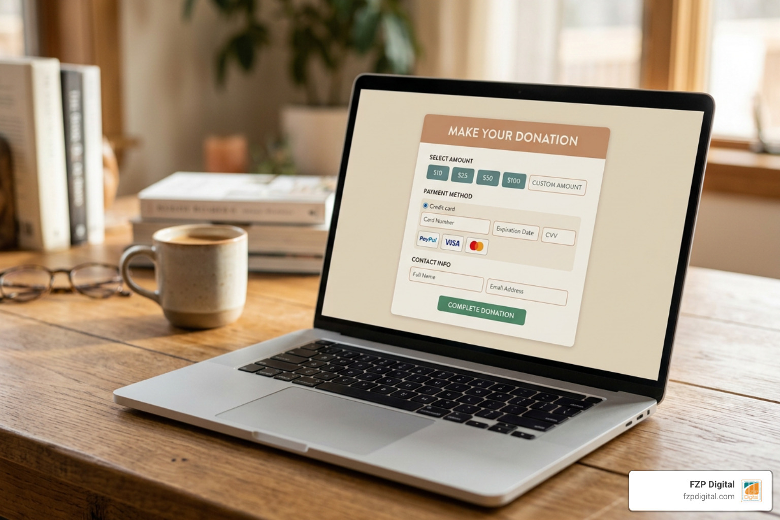 Streamlined one-page donation checkout Streamlined one-page donation checkout