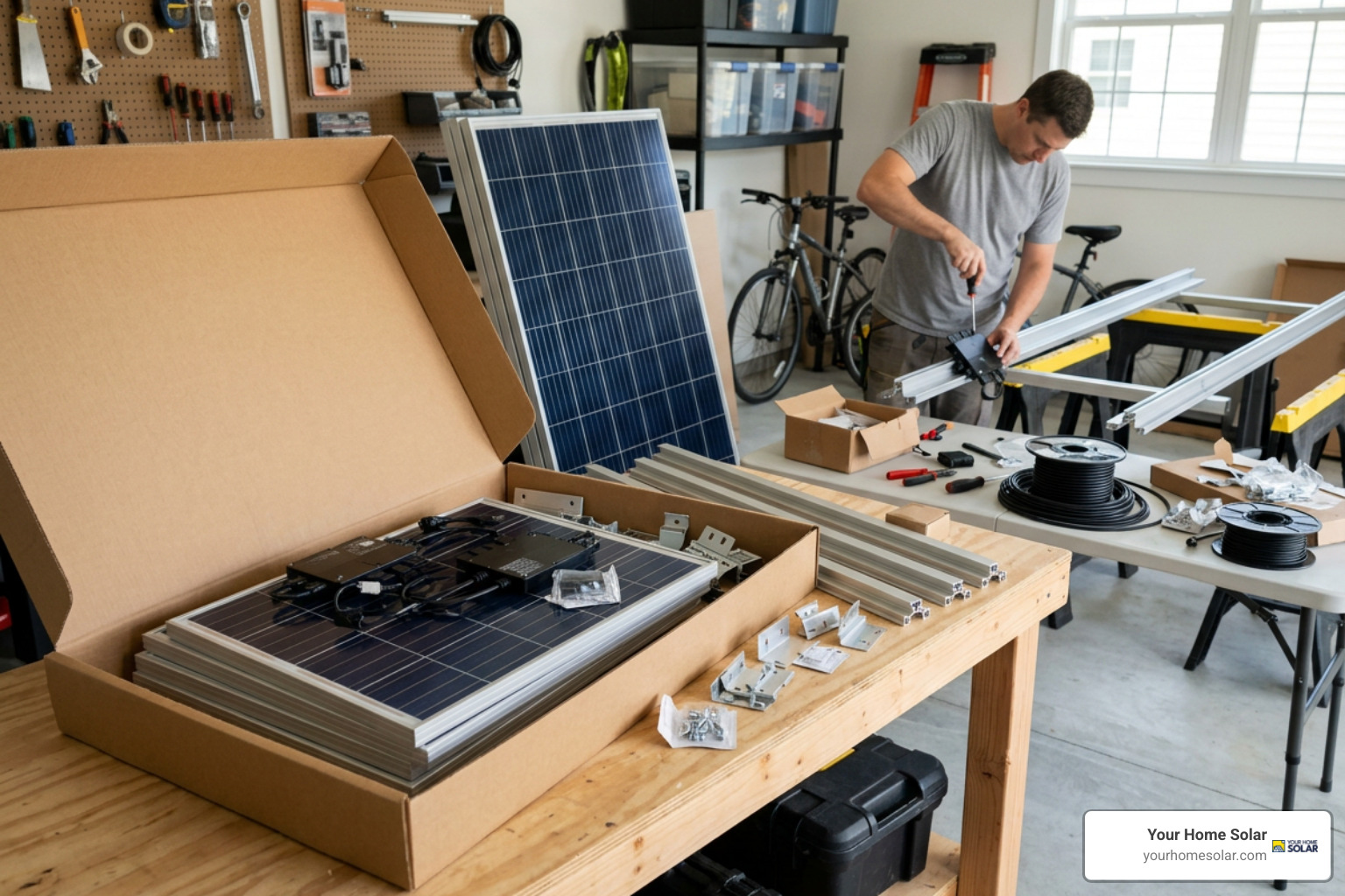 DIY solar kit unboxing and microinverter mounting DIY solar kit unboxing and microinverter mounting