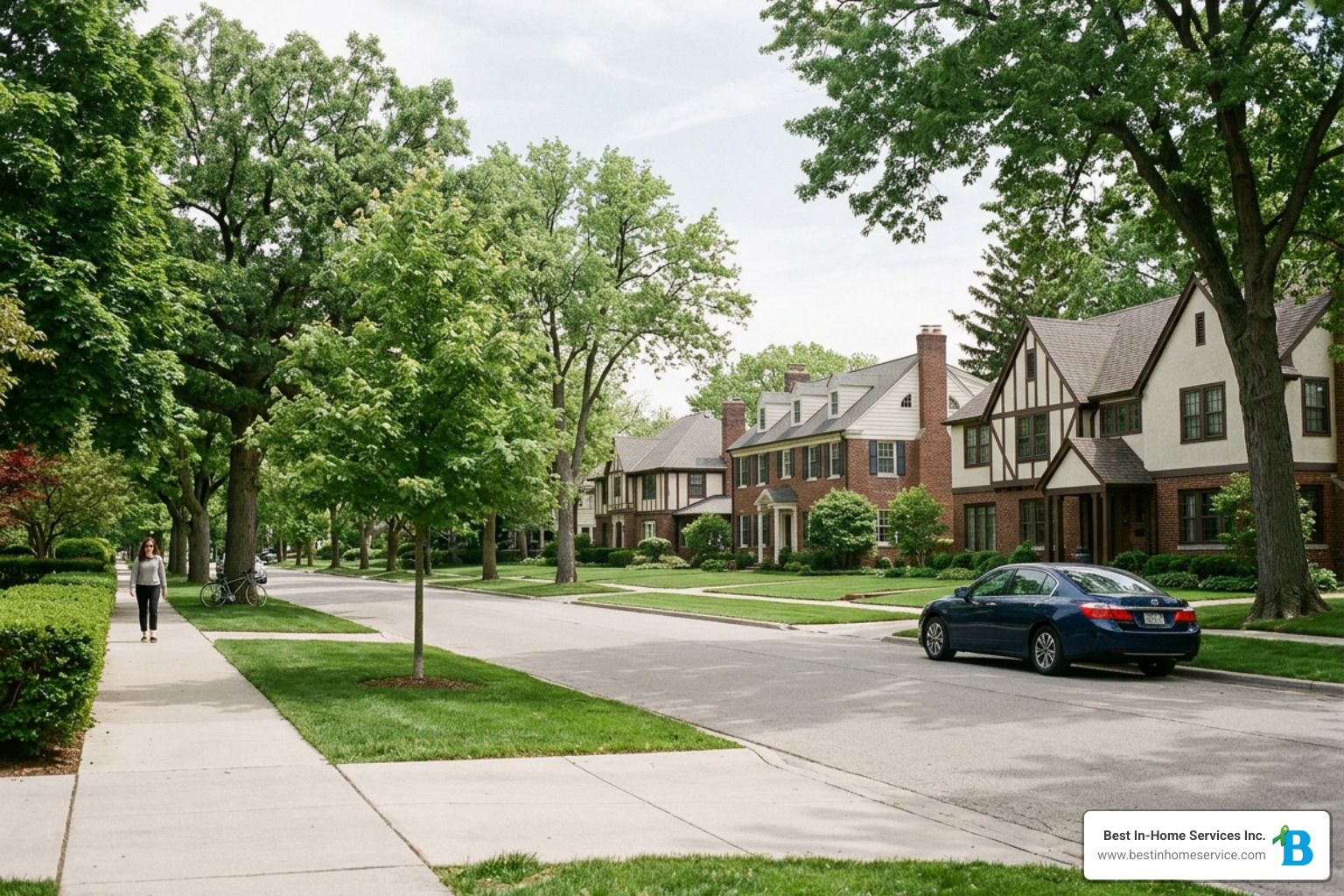 Hinsdale neighborhood streetscape