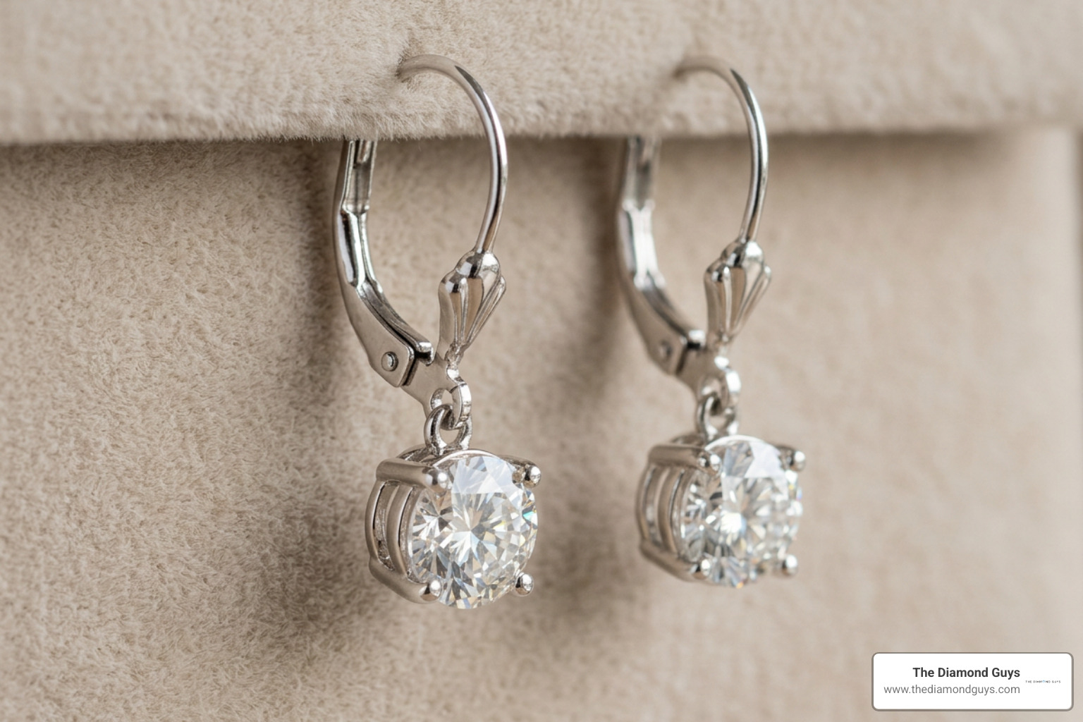 Variations in diamond cuts, clarity ratings, and leverback settings Variations in diamond cuts, clarity ratings, and leverback settings