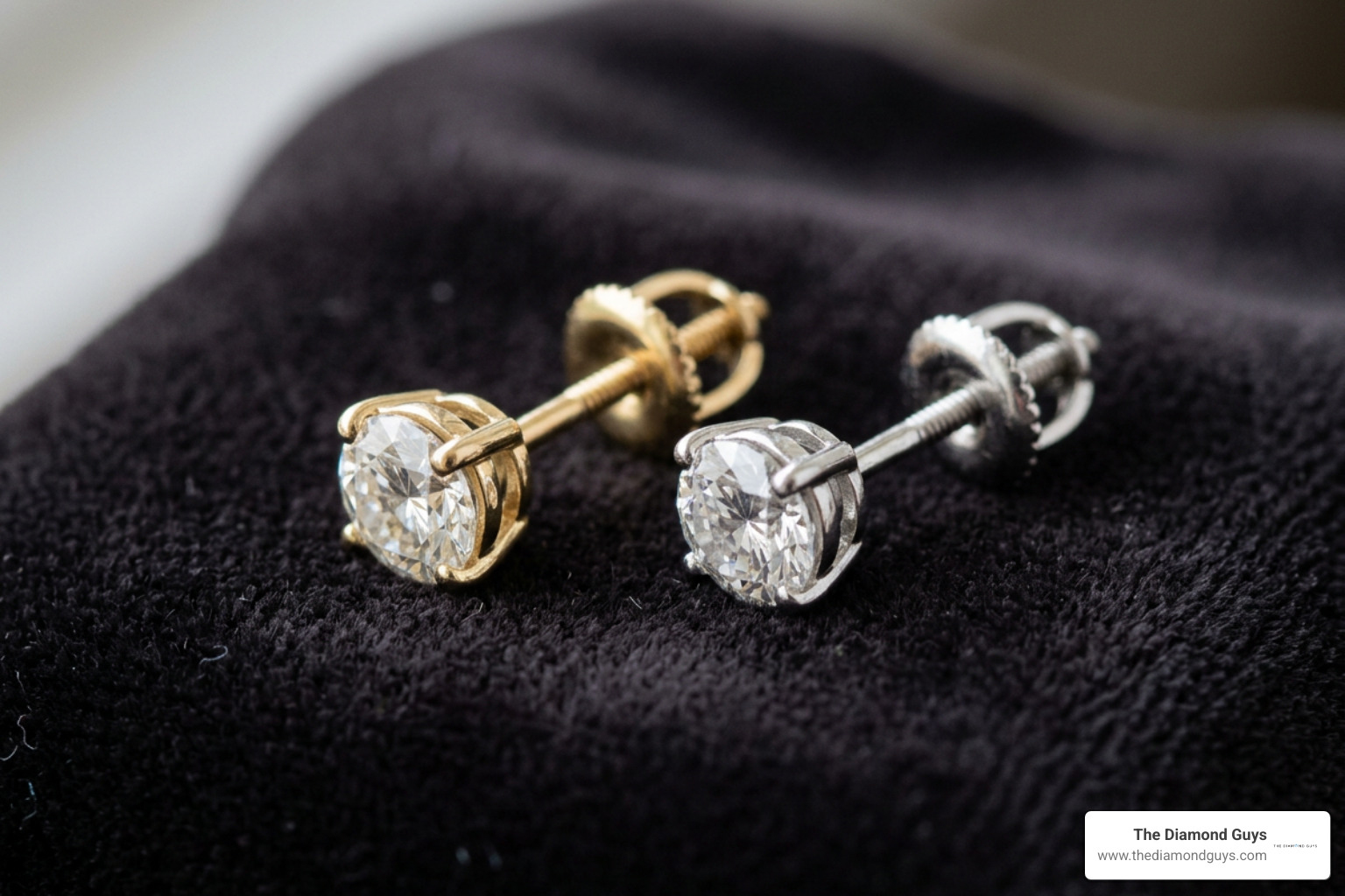 14k gold and platinum diamond stud mountings 14k gold and platinum diamond stud mountings