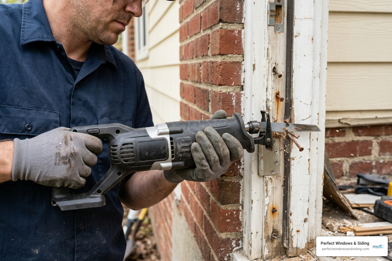 Cutting jamb fasteners with reciprocating saw