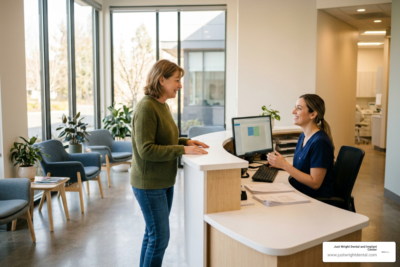 Patient arriving for walk-in dental triage
