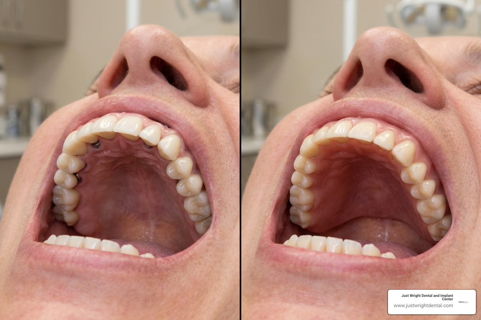 comparison between a fixed full-arch bridge and a removable appliance