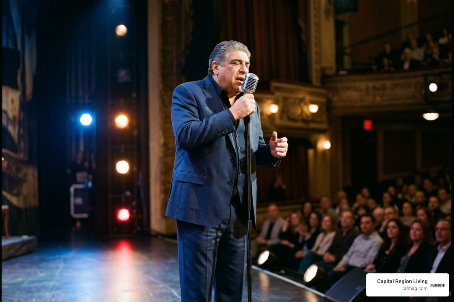 Vincent Pastore performing on the Broadway stage Vincent Pastore performing on the Broadway stage