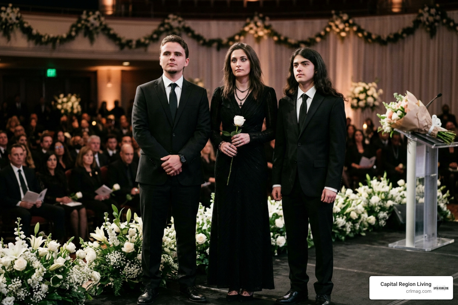 Michael Jackson children and family at memorial tribute