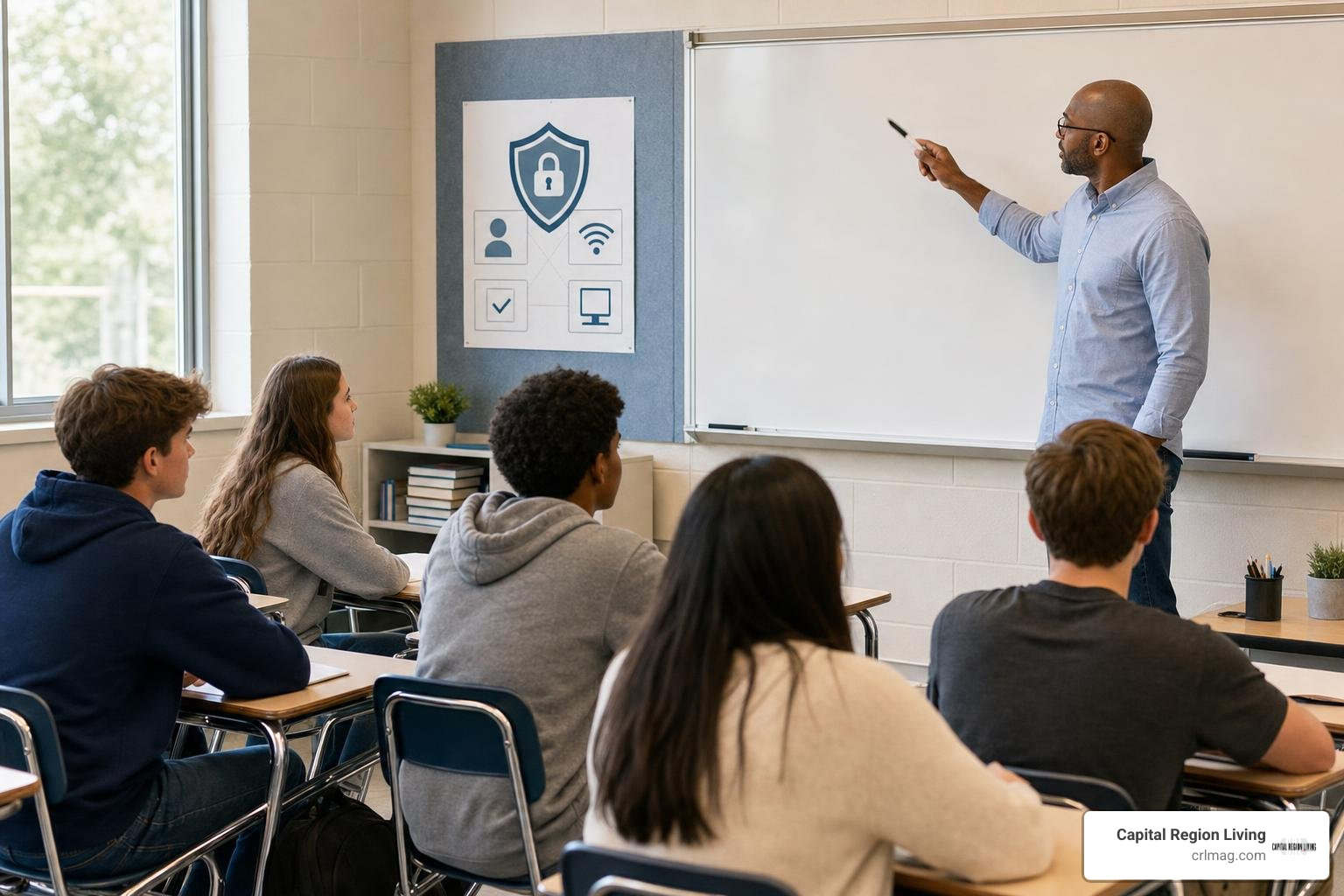 Educational discussion highlighting classroom media literacy and internet safety Educational discussion highlighting classroom media literacy and internet safety