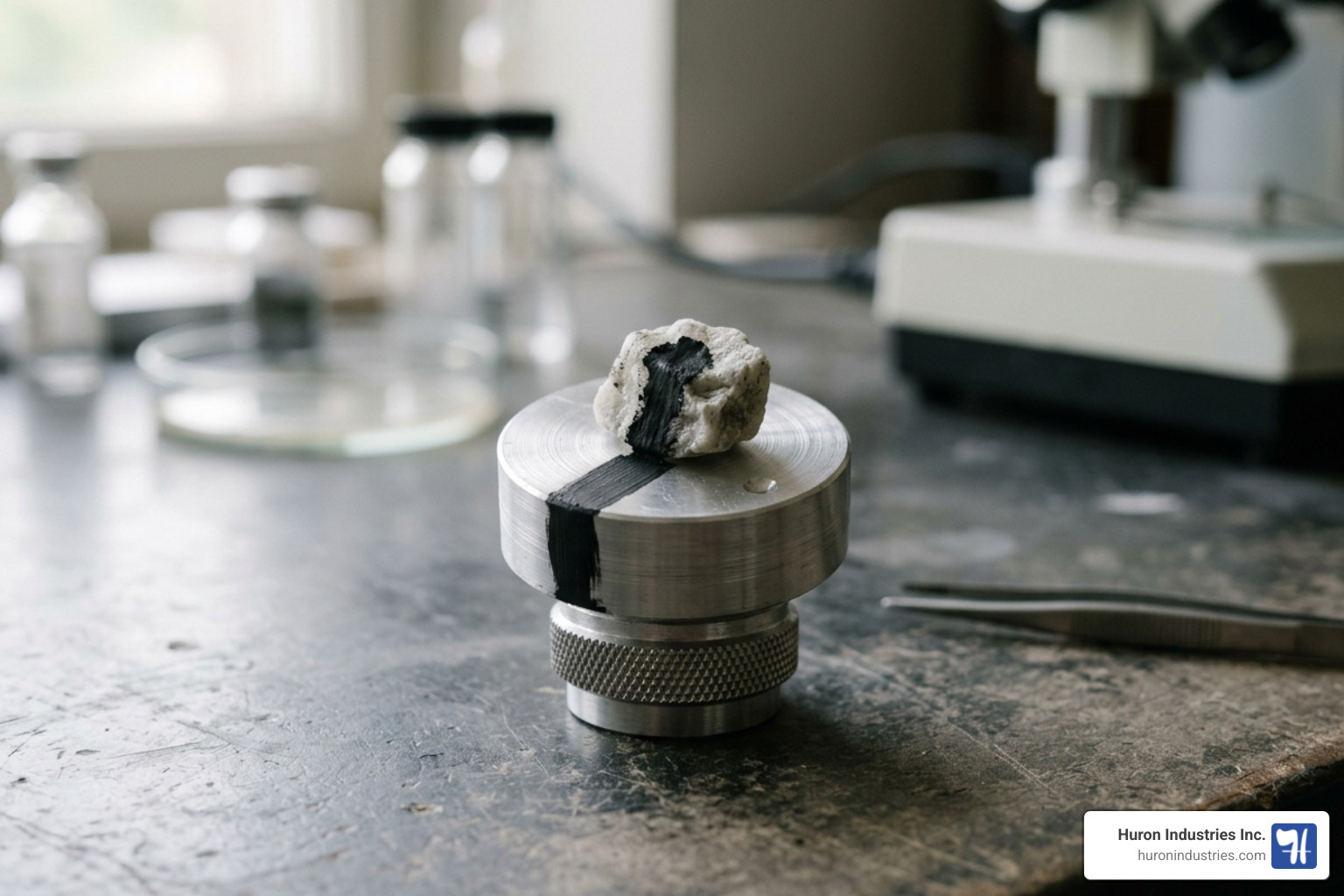 SEM specimen mount with conductive graphite coating SEM specimen mount with conductive graphite coating