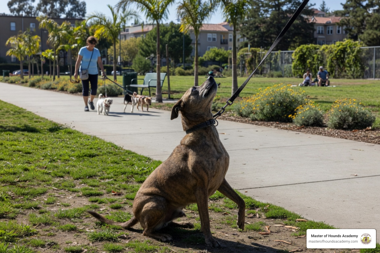 handler practicing spatial control with a dog outdoors handler practicing spatial control with a dog outdoors