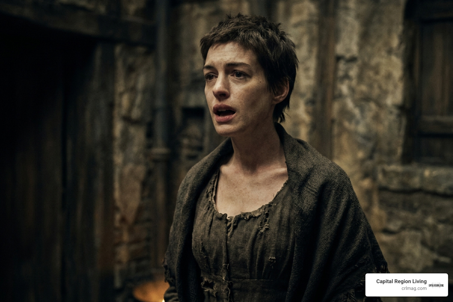 Anne Hathaway as Fantine singing live in Les Misérables Anne Hathaway as Fantine singing live in Les Misérables