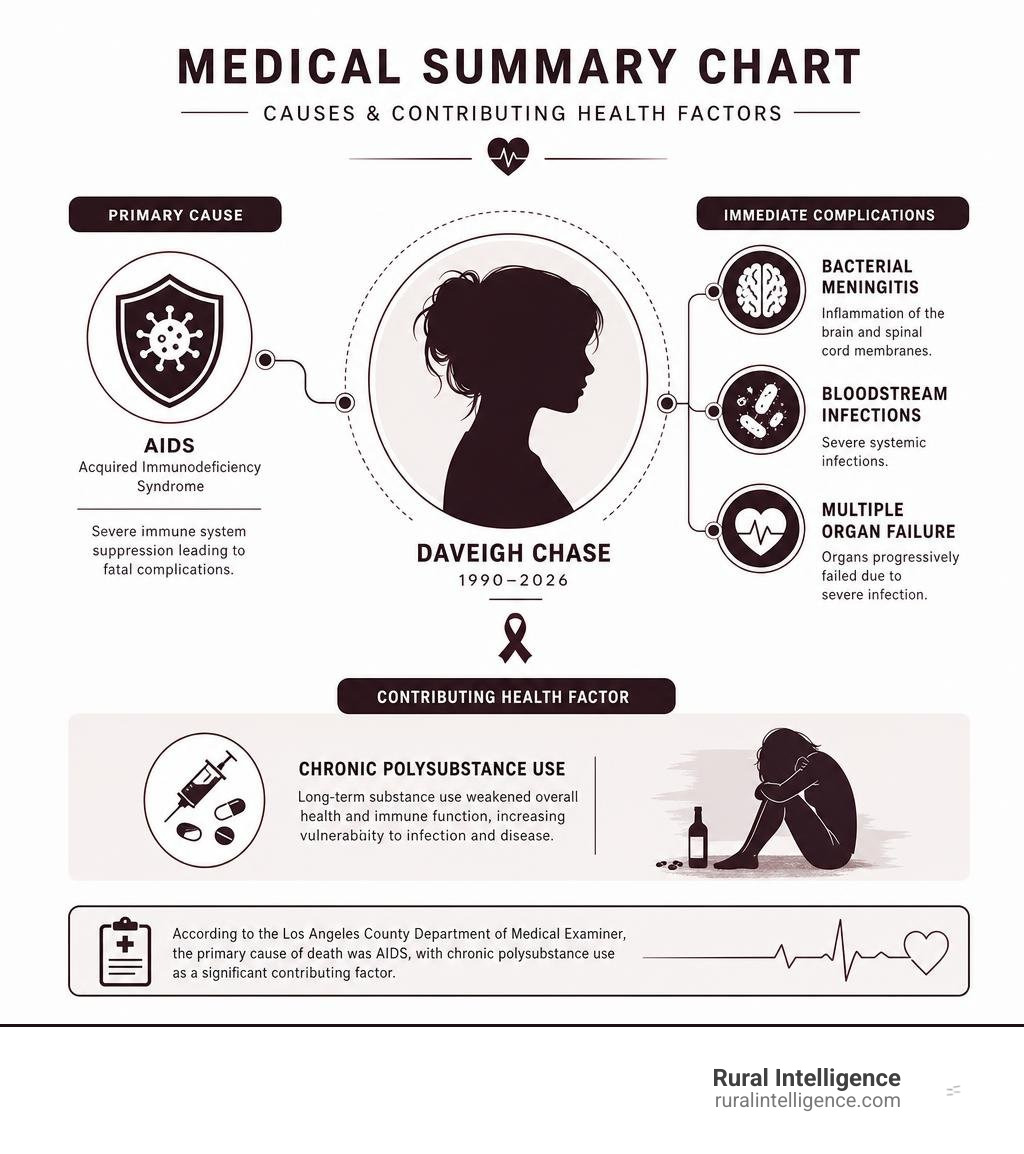 Medical summary chart outlining causes and contributing health factors infographic Medical summary chart outlining causes and contributing health factors infographic