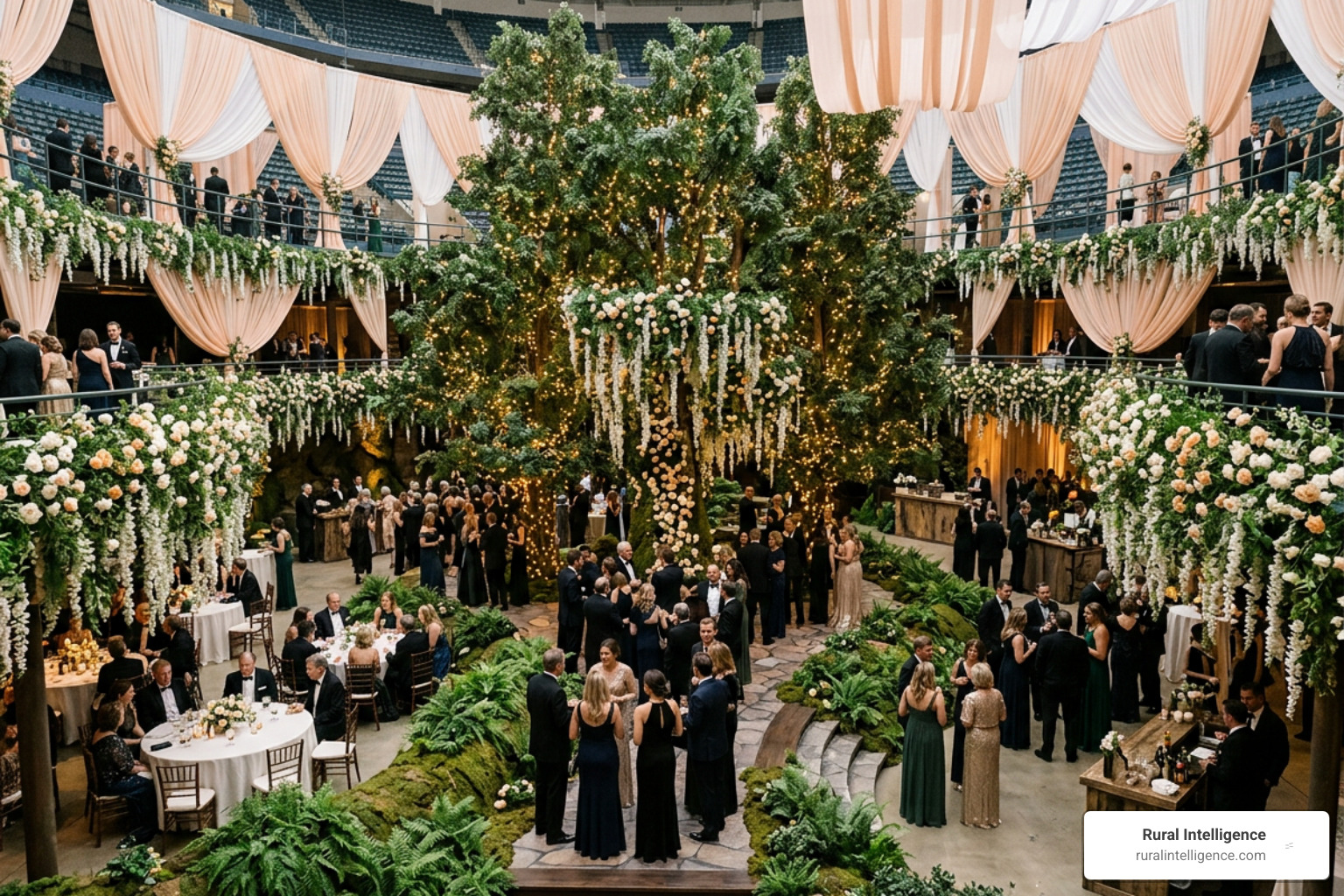 Madison Square Garden transformed into an enchanted indoor forest Madison Square Garden transformed into an enchanted indoor forest