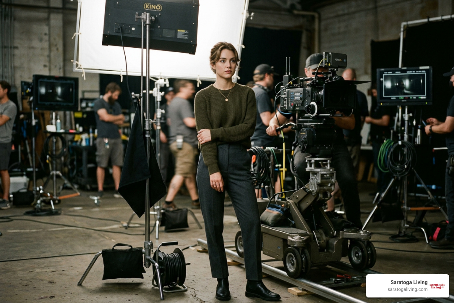 Grace Van Patten on set filming dramatic feature Grace Van Patten on set filming dramatic feature