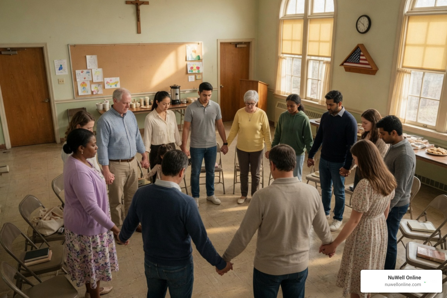 church small group supporting and praying for members