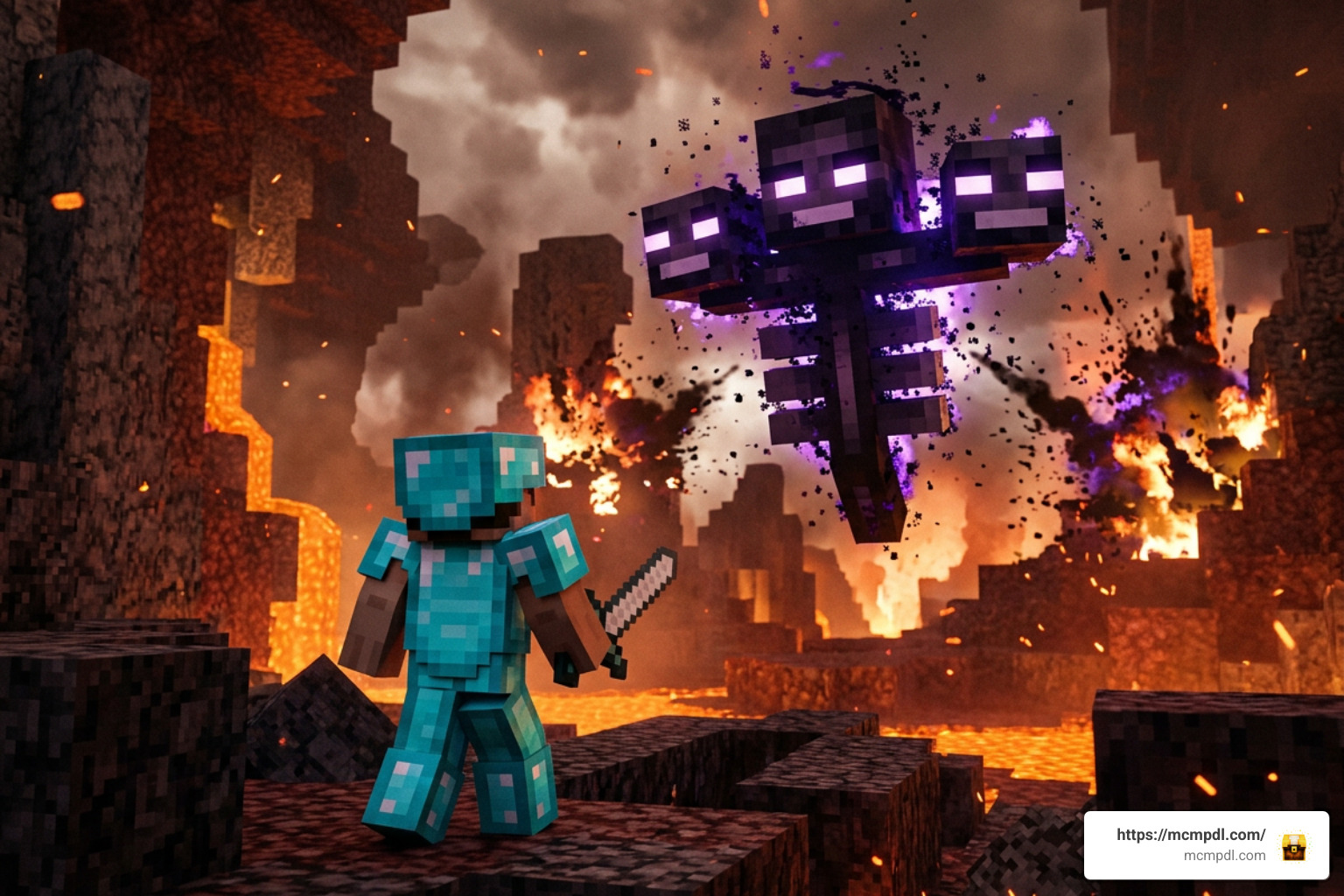 MEGA WITHER World for Minecraft PE Bedrock