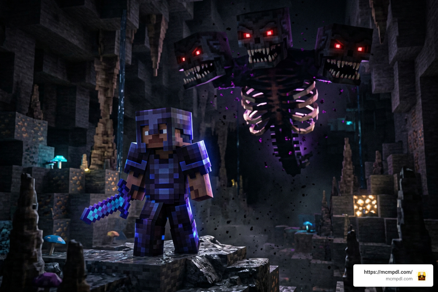 Player equipping wither armor