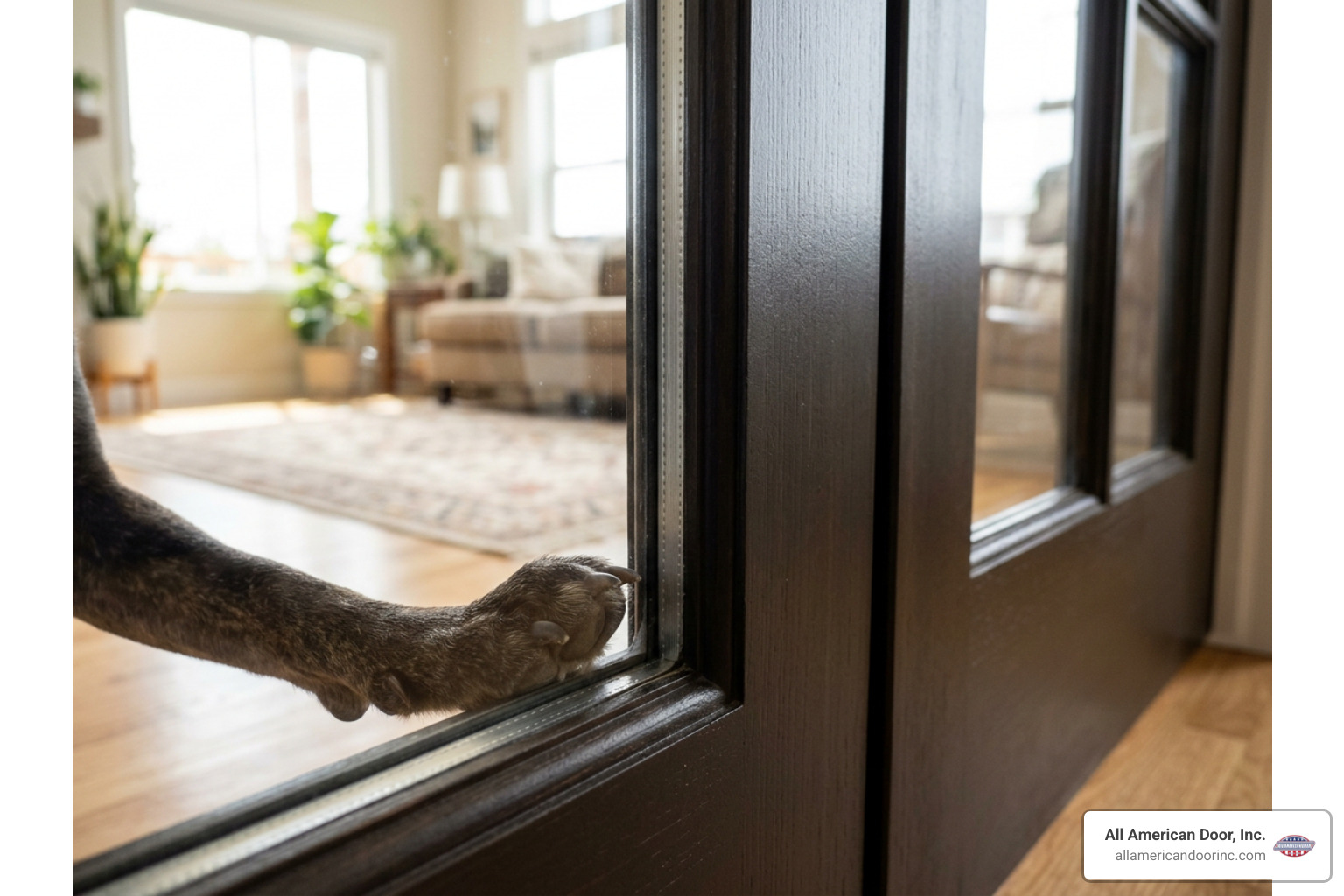 Dual-pane Low-E glass insert with magnetic weather seal Dual-pane Low-E glass insert with magnetic weather seal