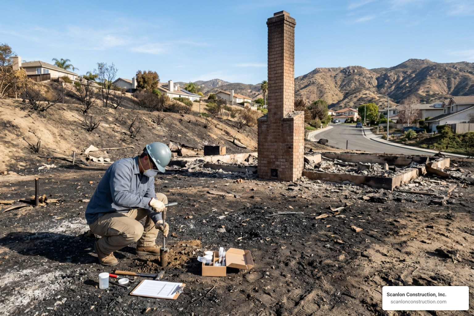 site clearance and soil safety testing on a residential burn lot site clearance and soil safety testing on a residential burn lot