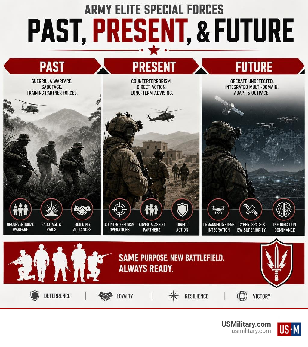 Infographic showing Special Forces past missions present roles and future capability needs infographic Infographic showing Special Forces past missions present roles and future capability needs infographic