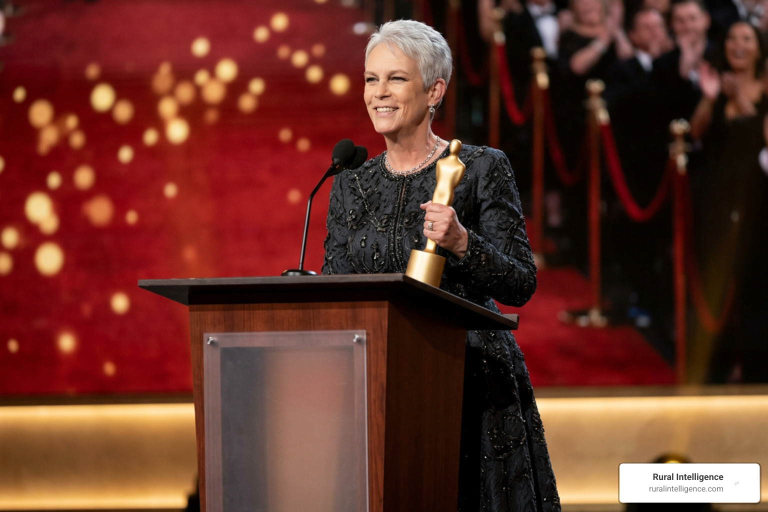 Jamie Lee Curtis receiving an industry honor Jamie Lee Curtis receiving an industry honor