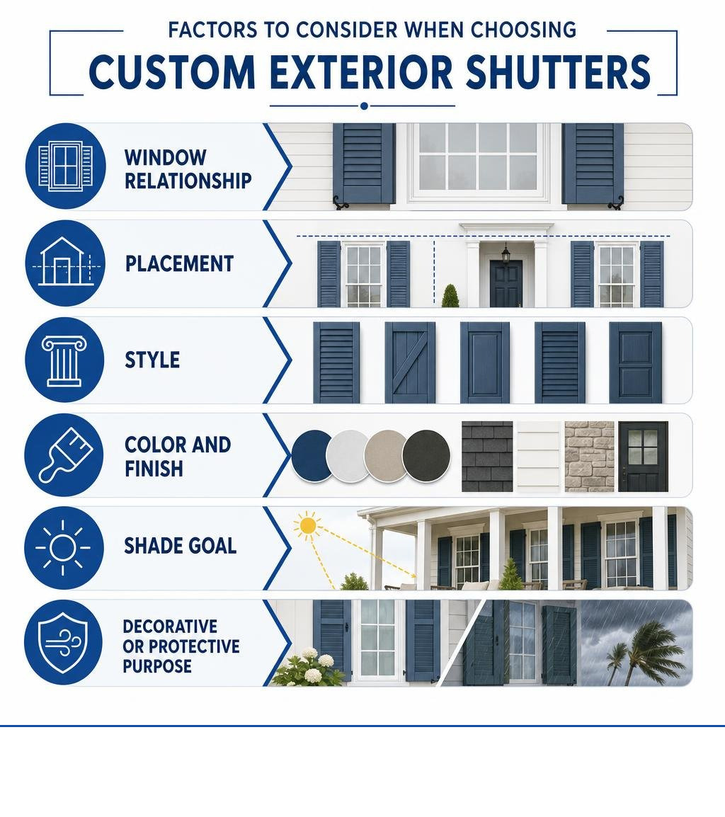 Custom exterior shutter design and fit considerations Factors to consider when choosing custom exterior shutters