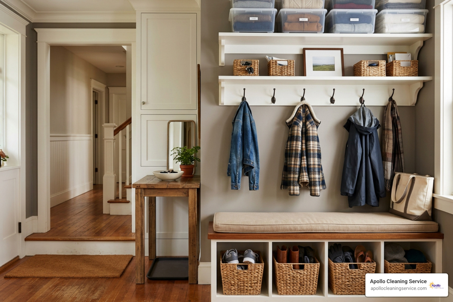 neatly organized seasonal closet and entryway drop zone neatly organized seasonal closet and entryway drop zone
