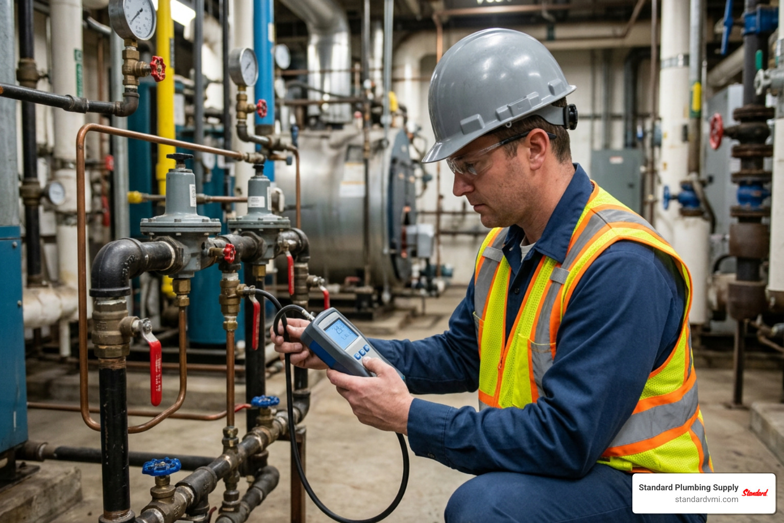technician using digital manometer to measure gas manifold pressure technician using digital manometer to measure gas manifold pressure