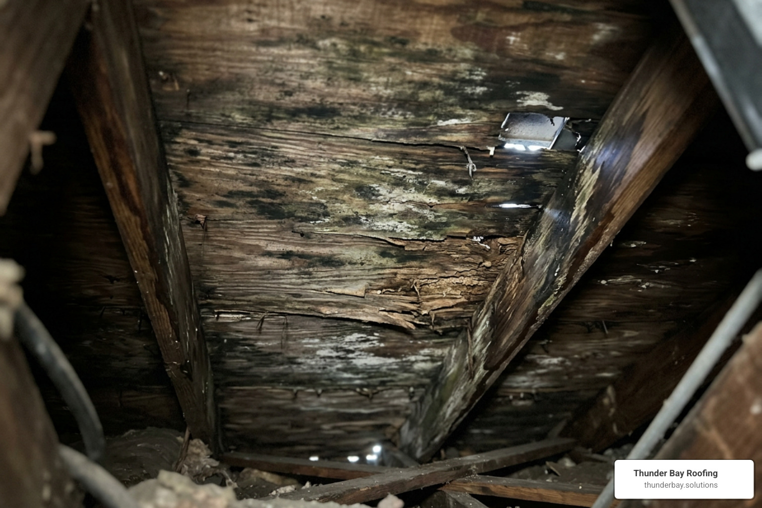 deteriorated roof decking showing hidden water rot deteriorated roof decking showing hidden water rot