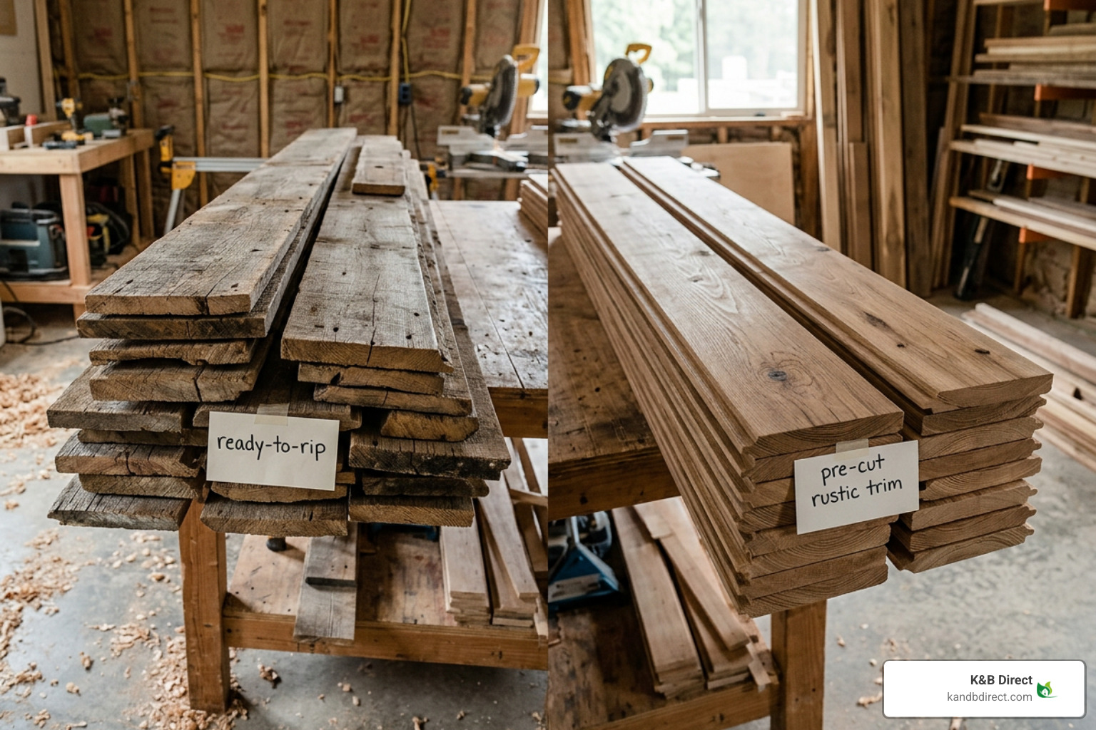 ready-to-rip vs pre-cut rustic trim boards