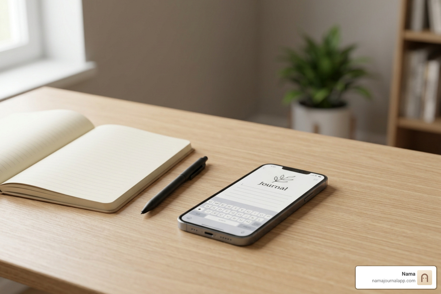 minimalist journaling notebook alongside clean digital reflection tools minimalist journaling notebook alongside clean digital reflection tools