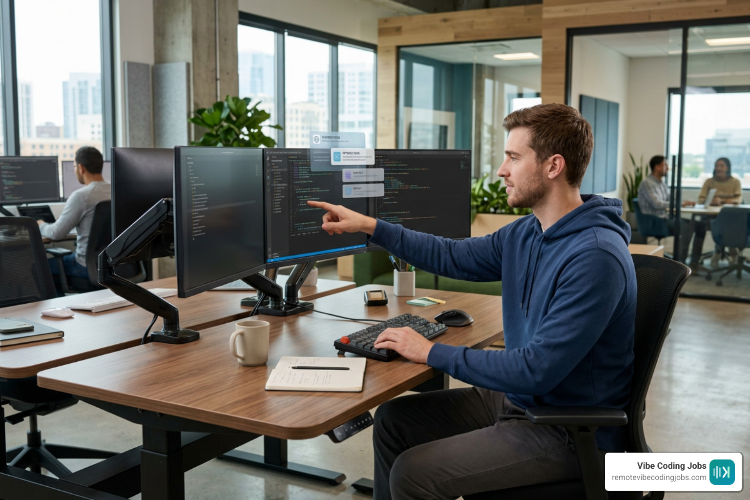 Software engineer directing AI agents to build full-stack web applications