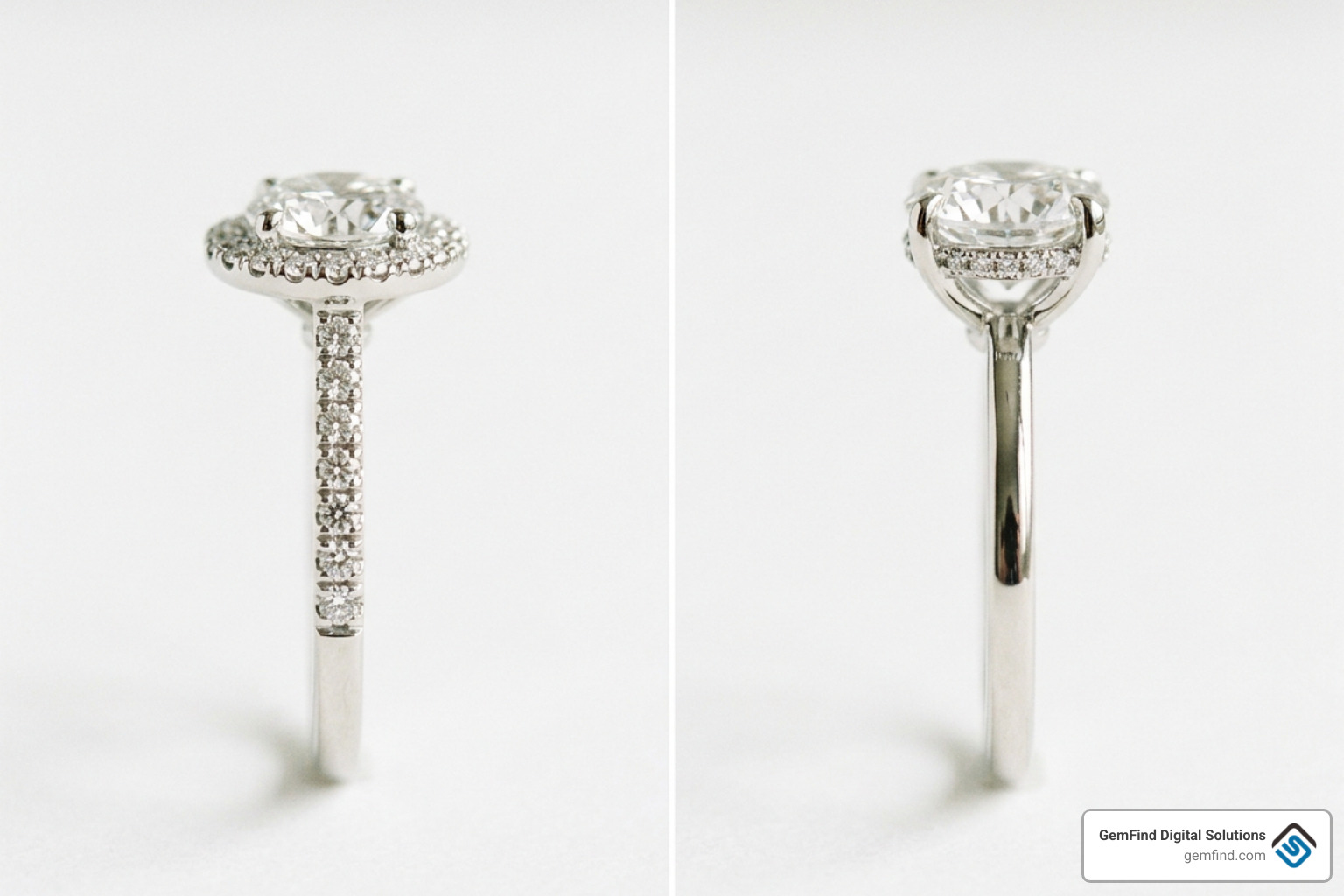 comparing hidden halo and classic halo setting profiles