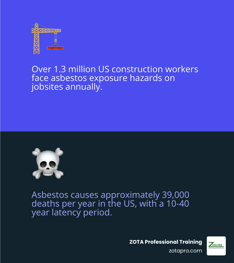 Asbestos health risks exposure pathways and latency timeline infographic Asbestos health risks exposure pathways and latency timeline infographic
