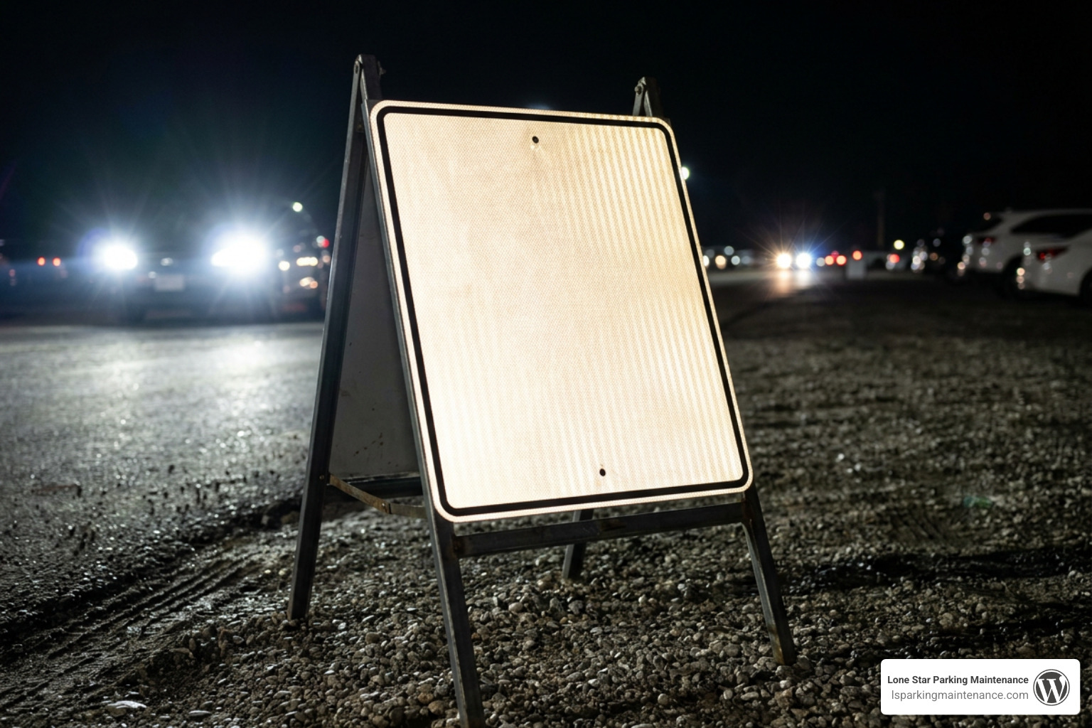 diamond grade reflective parking signs illuminated by car headlights at night diamond grade reflective parking signs illuminated by car headlights at night