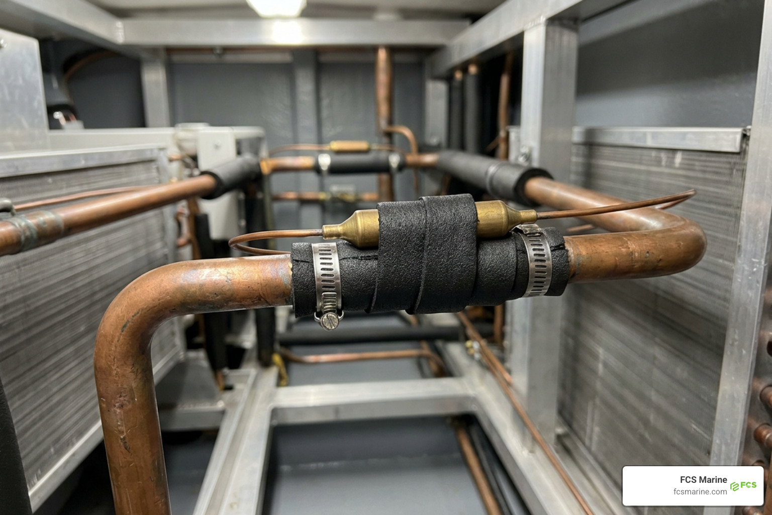 sensing bulb clamped properly on a horizontal suction line sensing bulb clamped properly on a horizontal suction line