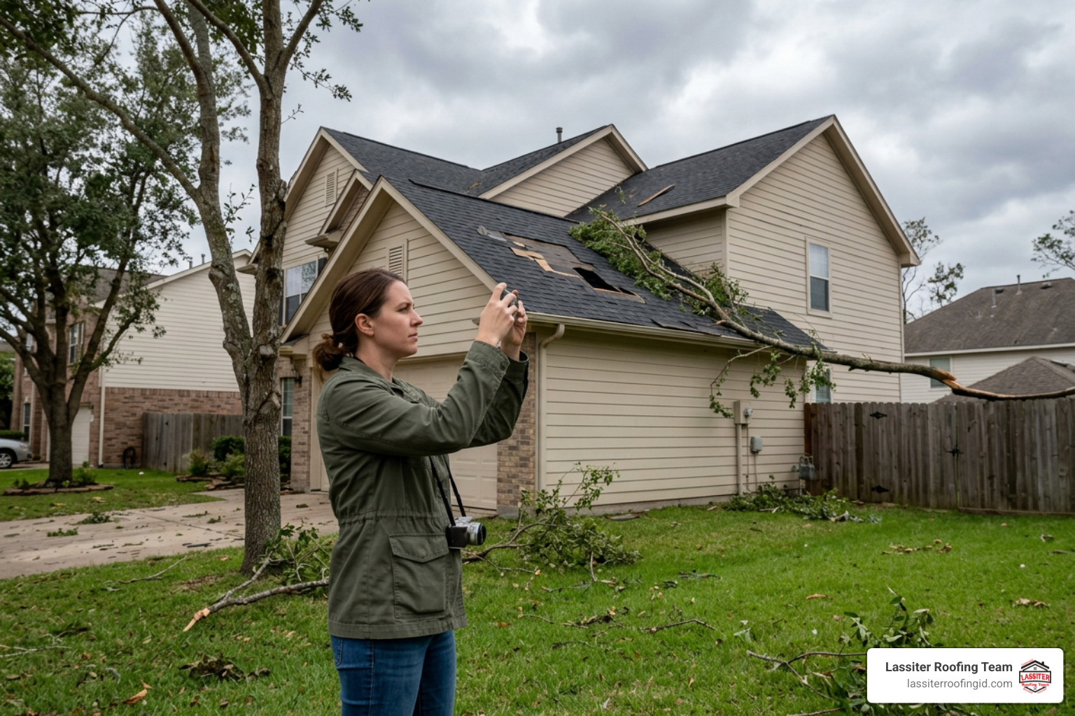 Storm damage assessment and documentation for residential roof Storm damage assessment and documentation for residential roof