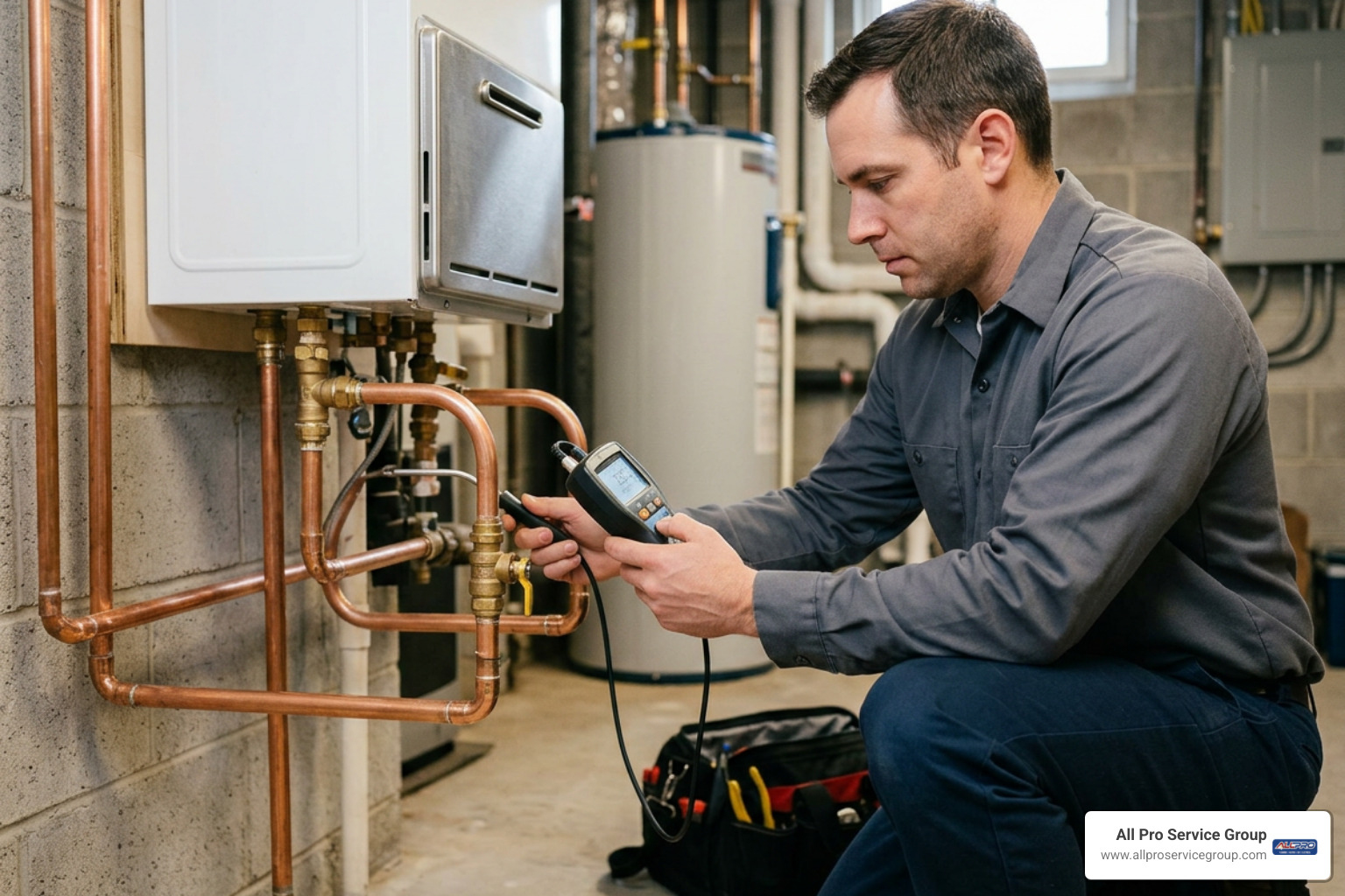 plumber measuring flow rate and pipe head lift plumber measuring flow rate and pipe head lift