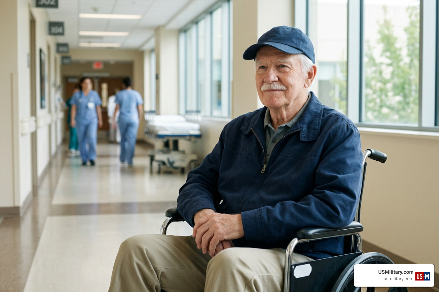 American veteran at VA hospital American veteran at VA hospital