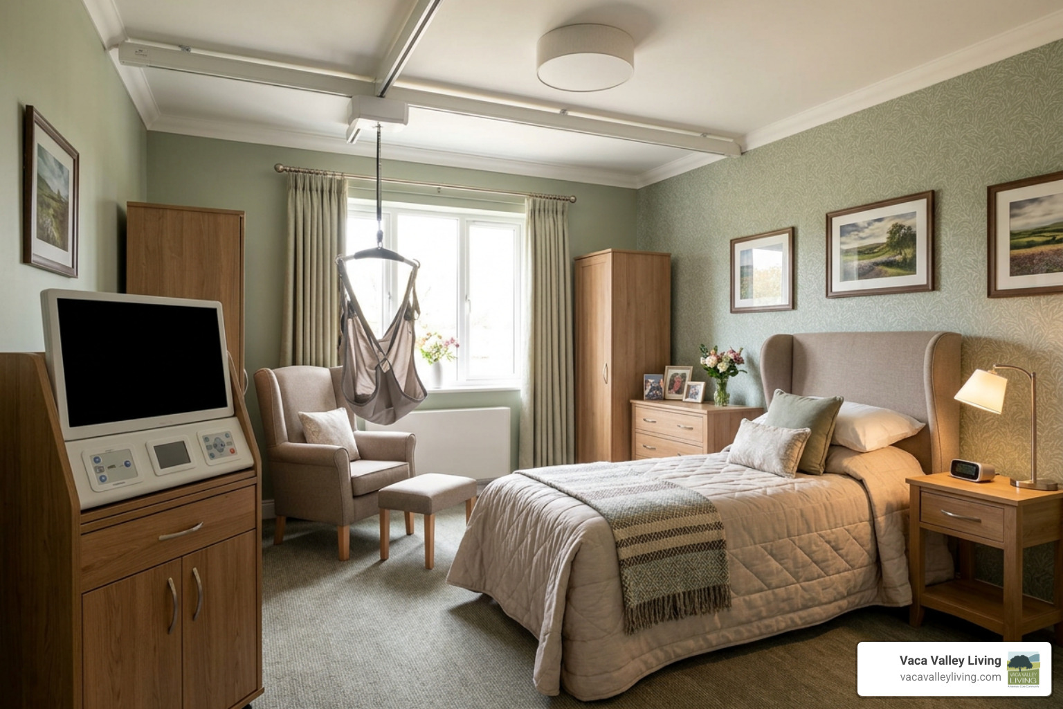 Specialized clinical equipment integrated into a residential memory care environment Specialized clinical equipment integrated into a residential memory care environment