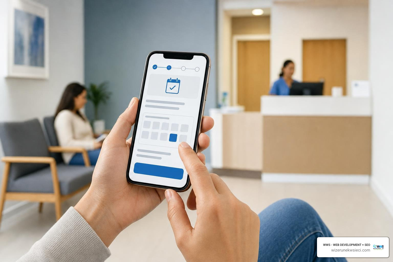 Secure online appointment scheduling workflow on a mobile interface